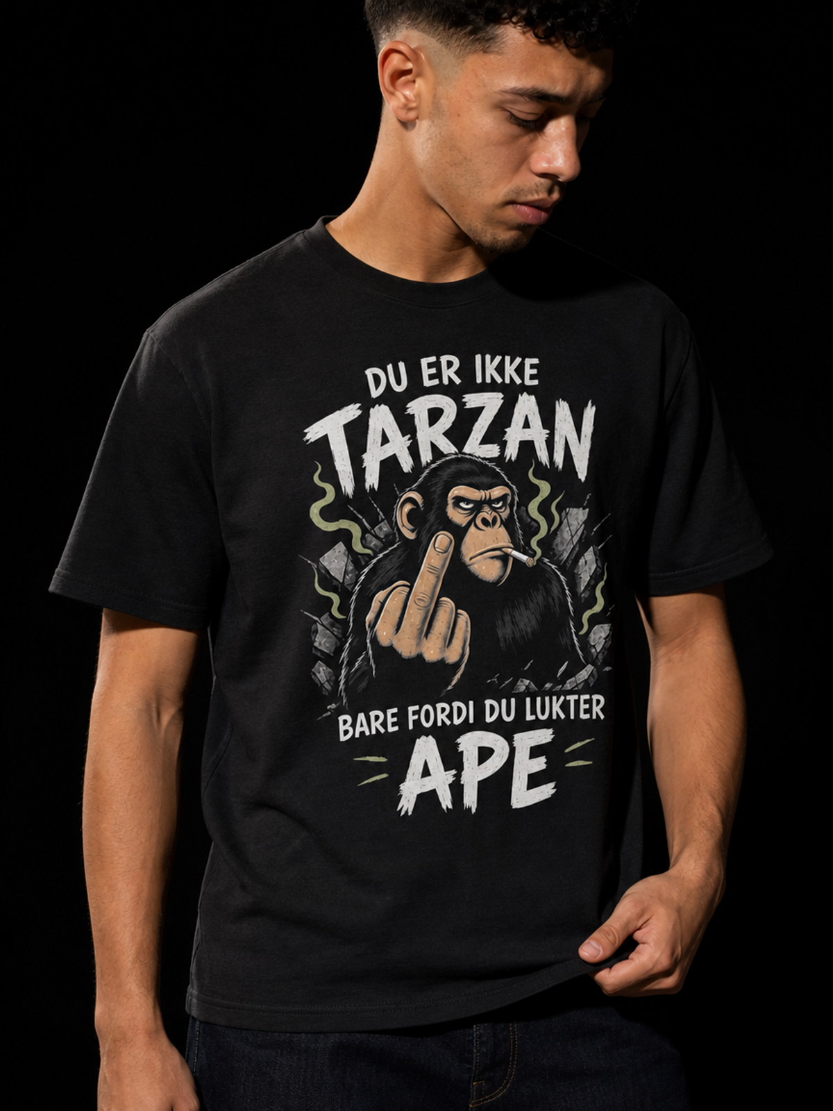 Tarzan-Herre Kortermet T-Skjorte (XL Print)