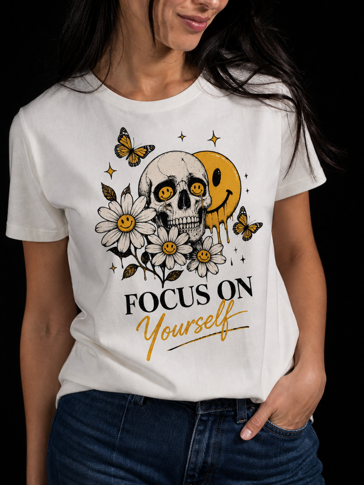 Focus On Yourself-Dame Klassisk T-Skjorte