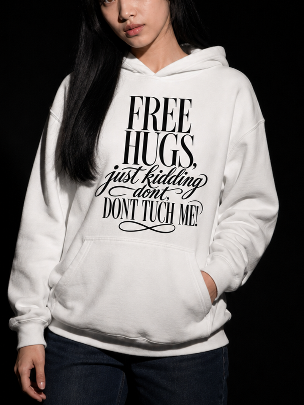 Free Hugs-Dame Hettegenser