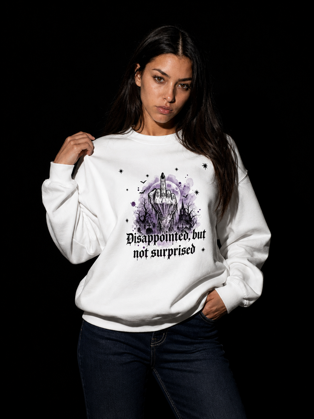 Disappointed-Dame Collegegenser