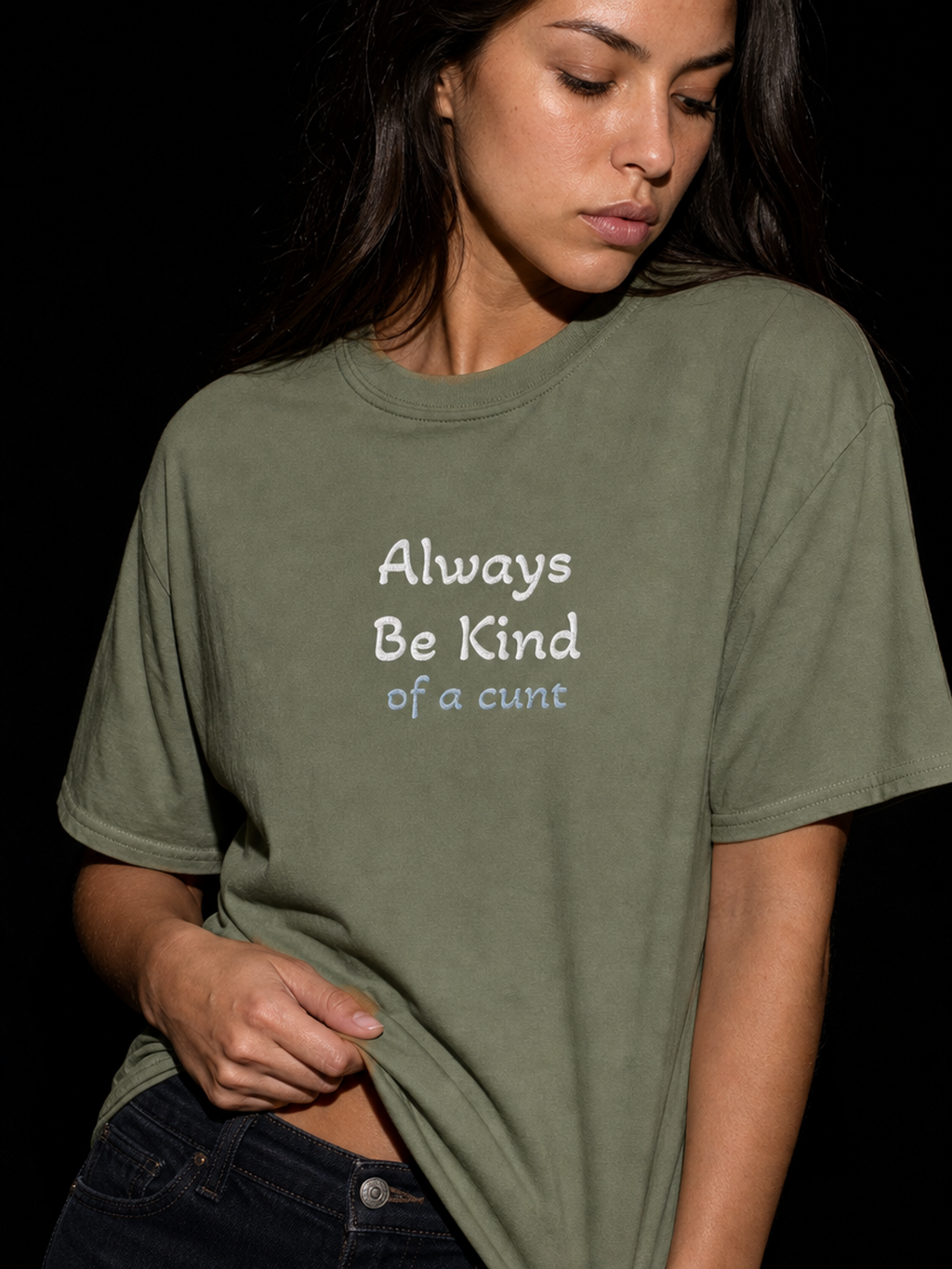 Always Be Kind-Dame Klassisk T-Skjorte (Brodert tekst)
