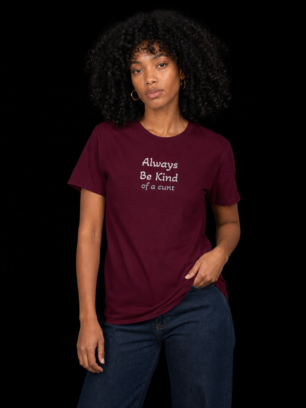 Always Be Kind-Dame Klassisk T-Skjorte (Brodert tekst)
