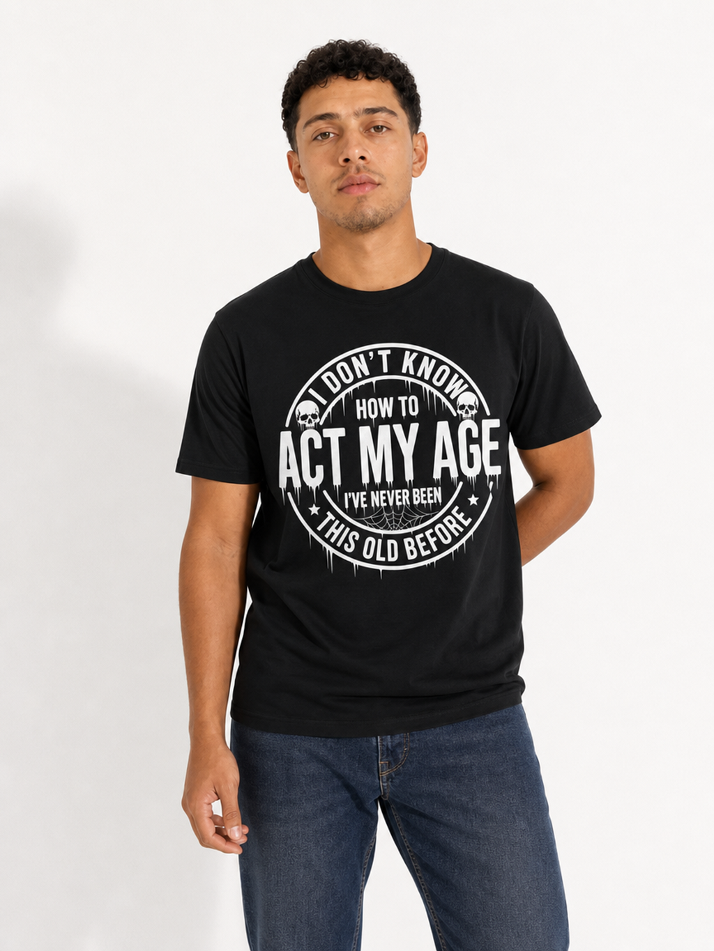 Act My Age-Herre T-Skjorte (XL Print)