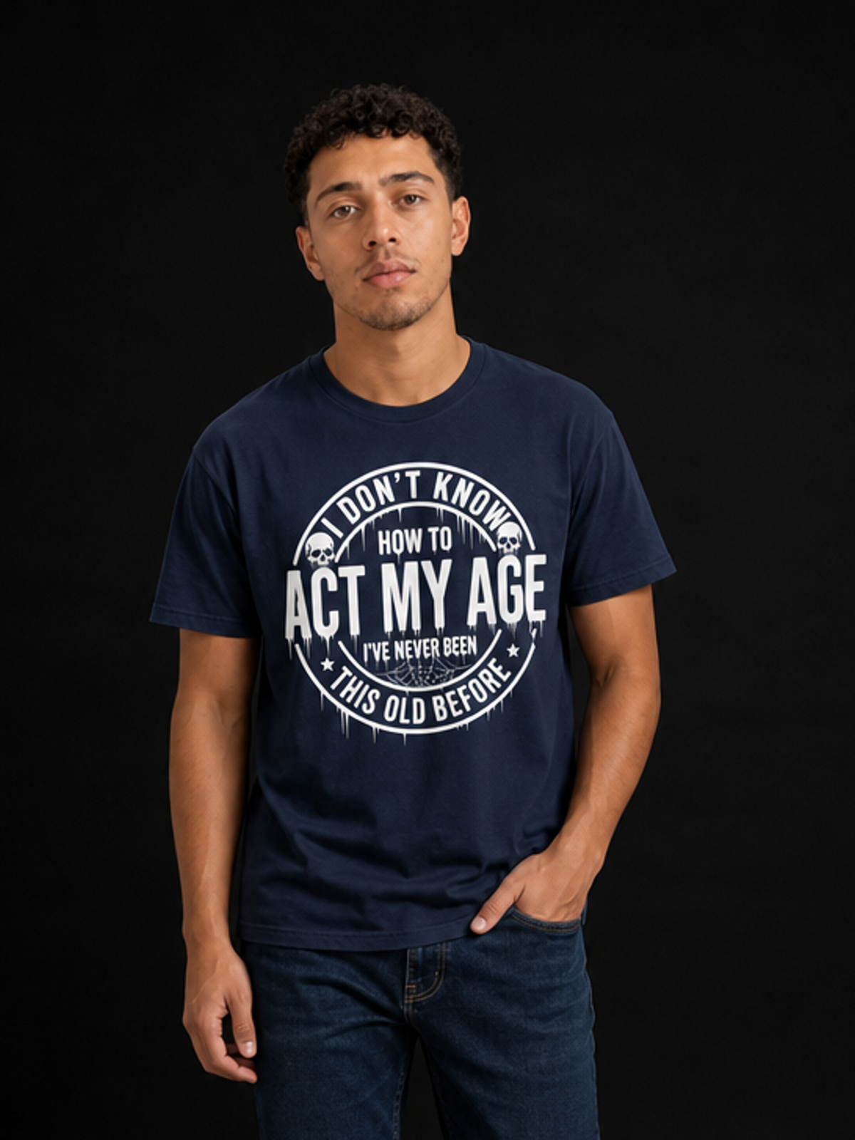 Act My Age-Herre T-Skjorte (XL Print)