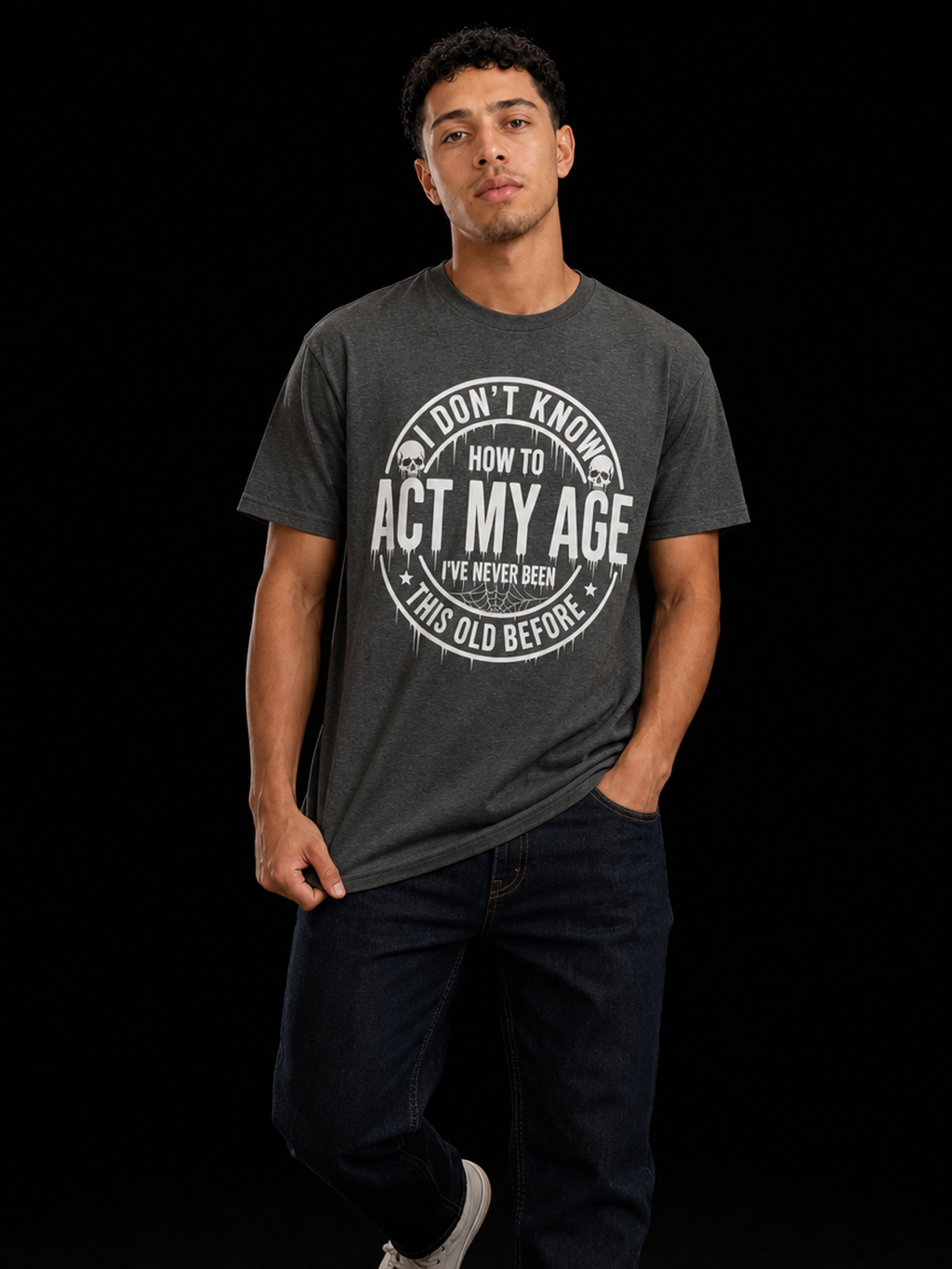 Act My Age-Herre T-Skjorte (XL Print)