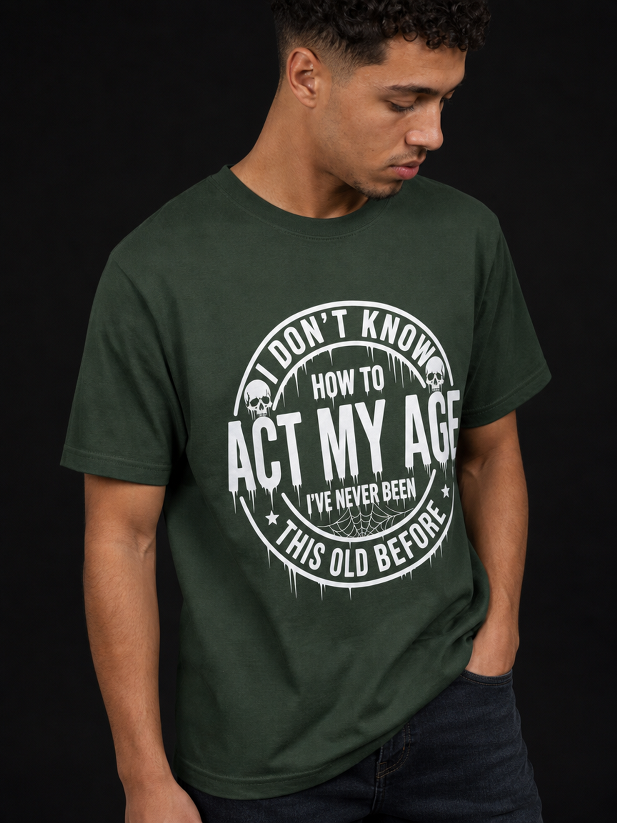 Act My Age-Herre T-Skjorte (XL Print)