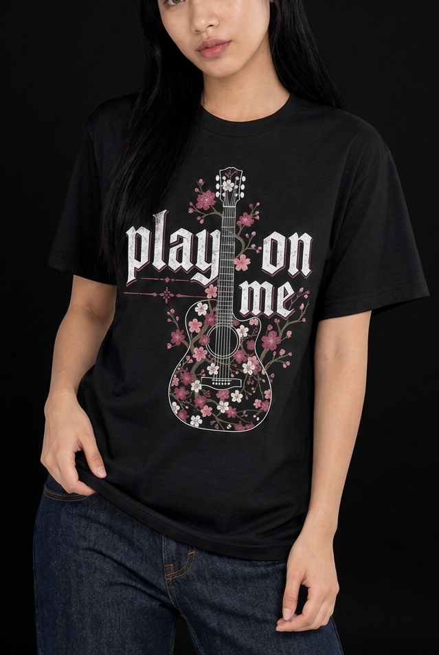Play On Me-Dame T-Skjorte (XL Print)