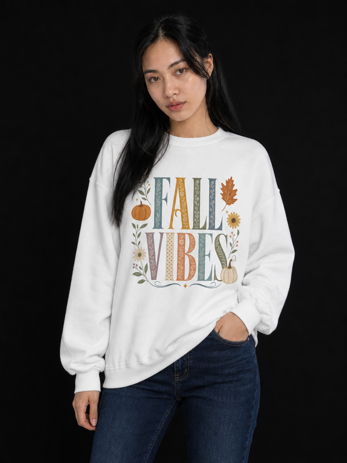 Fall Vibes-Dame Collegegenser