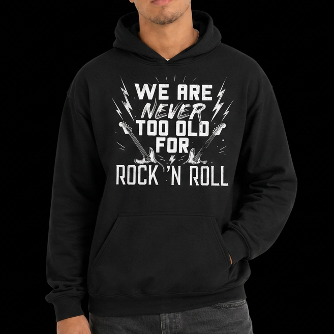 Rock N Roll-Herre Hettegenser