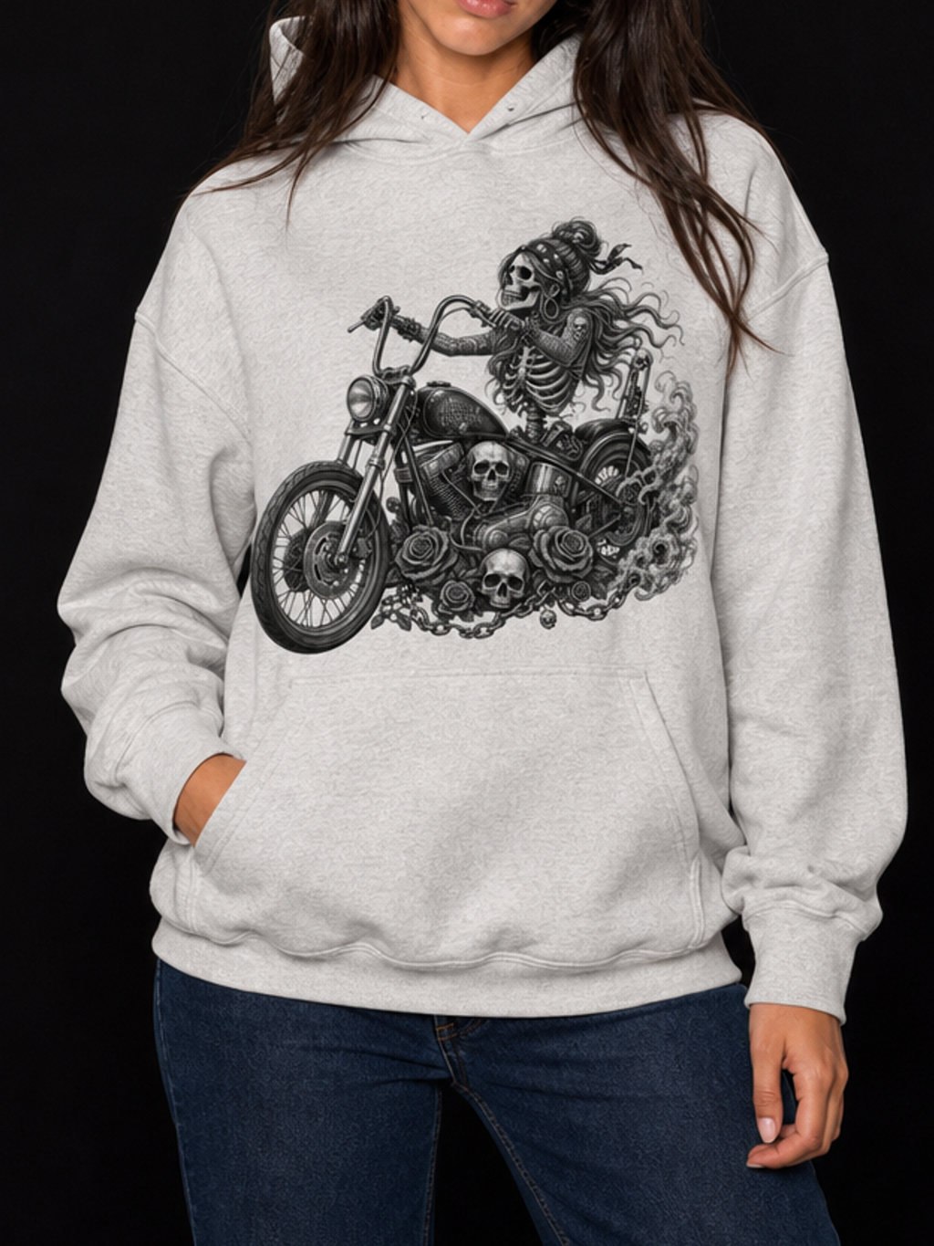 Biker Chick-Dame Hettegenser