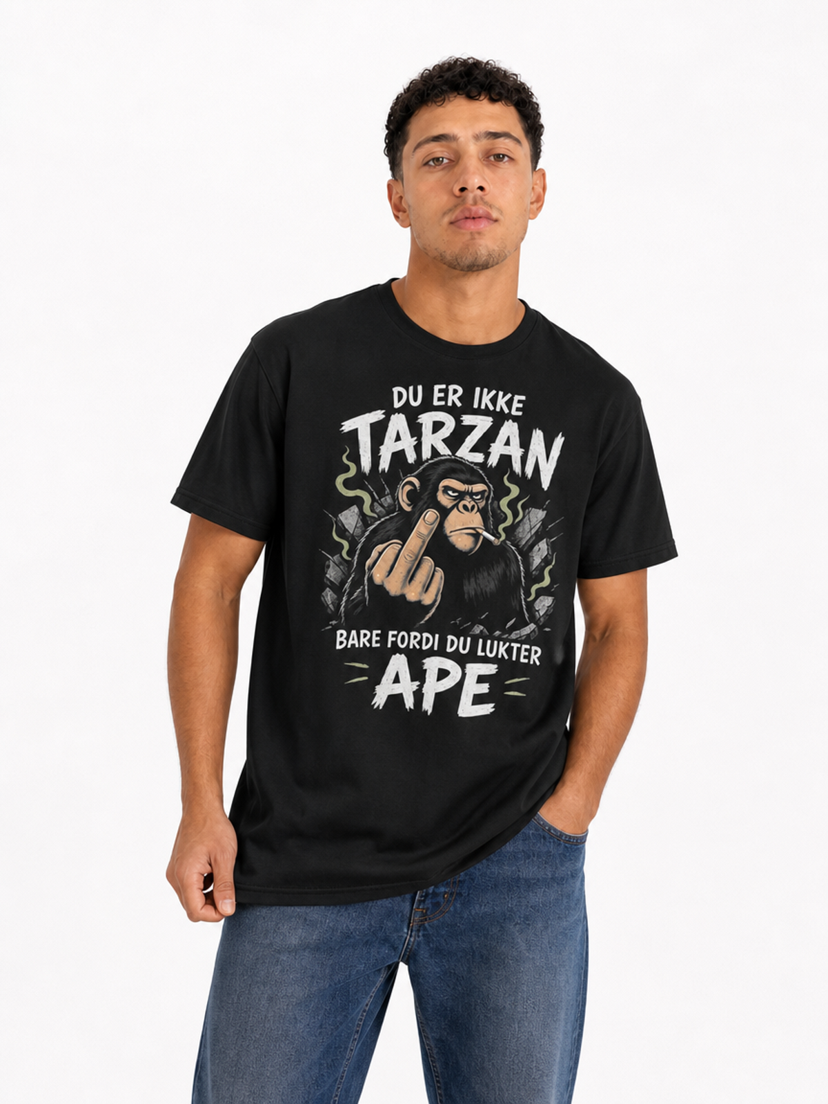 Tarzan-Herre Kortermet T-Skjorte (XL Print)