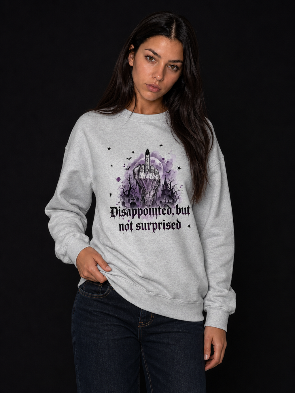 Disappointed-Dame Collegegenser