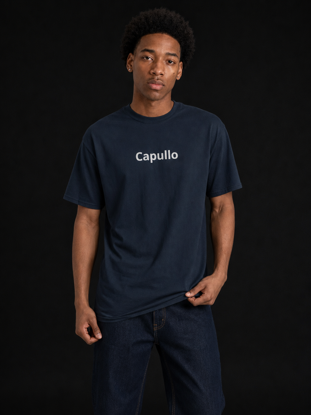 Capullo-Herre Klassisk T-Skjorte (Brodert tekst)
