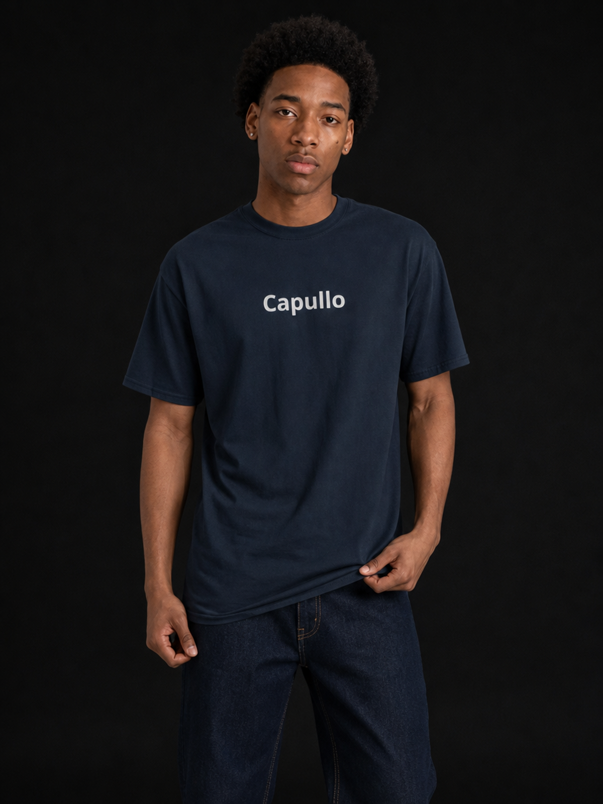Capullo-Herre Klassisk T-Skjorte (Brodert tekst)
