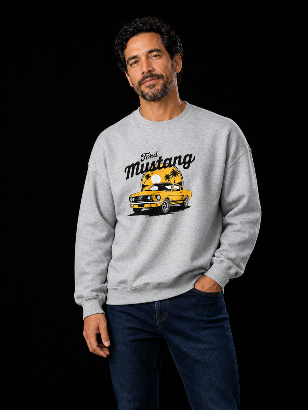 Klassisk Mustang-Herre Collegegenser
