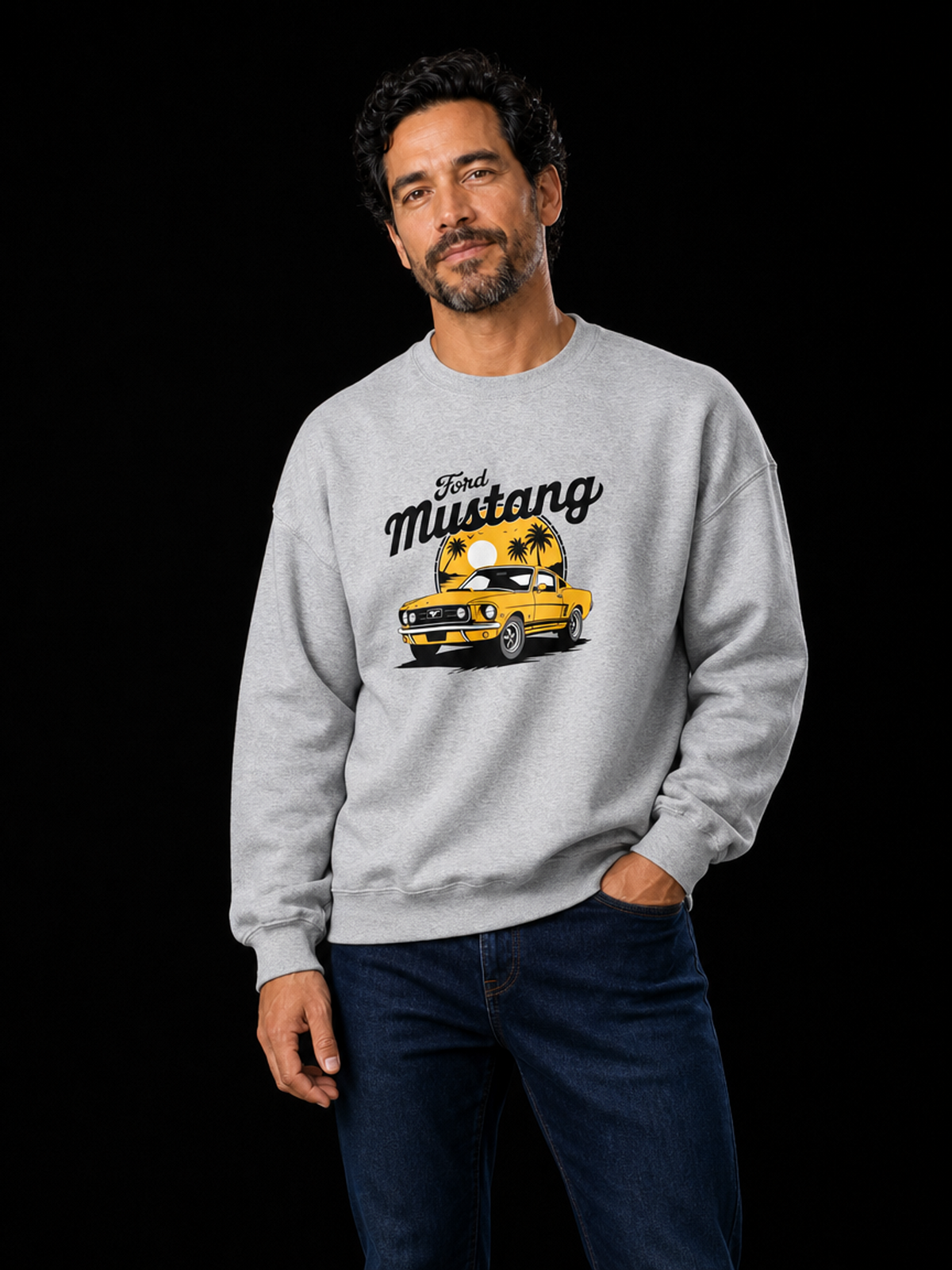 Klassisk Mustang-Herre Collegegenser
