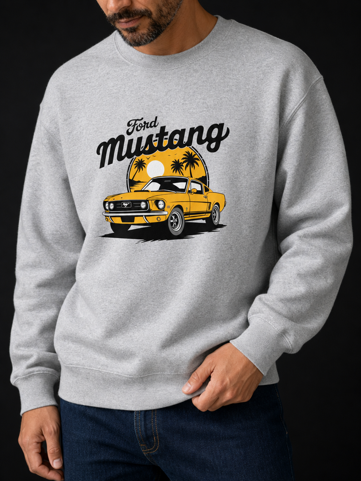Klassisk Mustang-Herre Collegegenser
