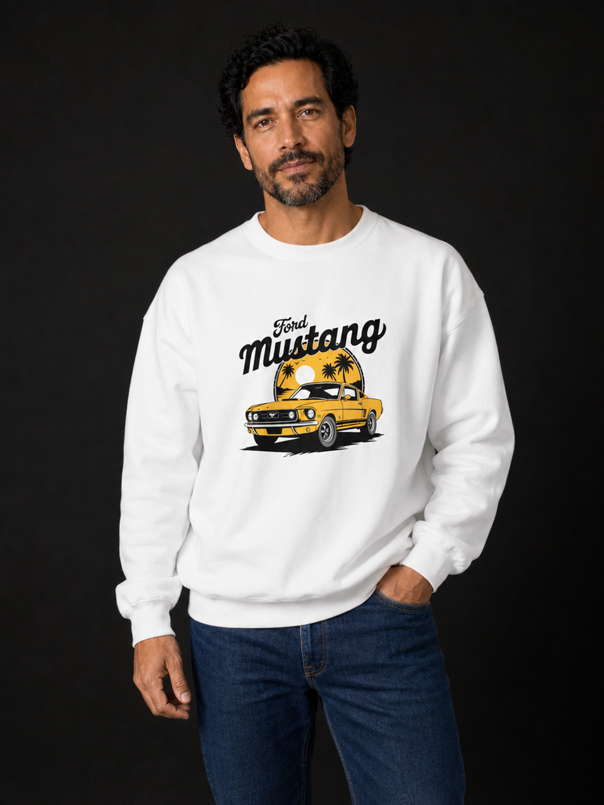 Klassisk Mustang-Herre Collegegenser