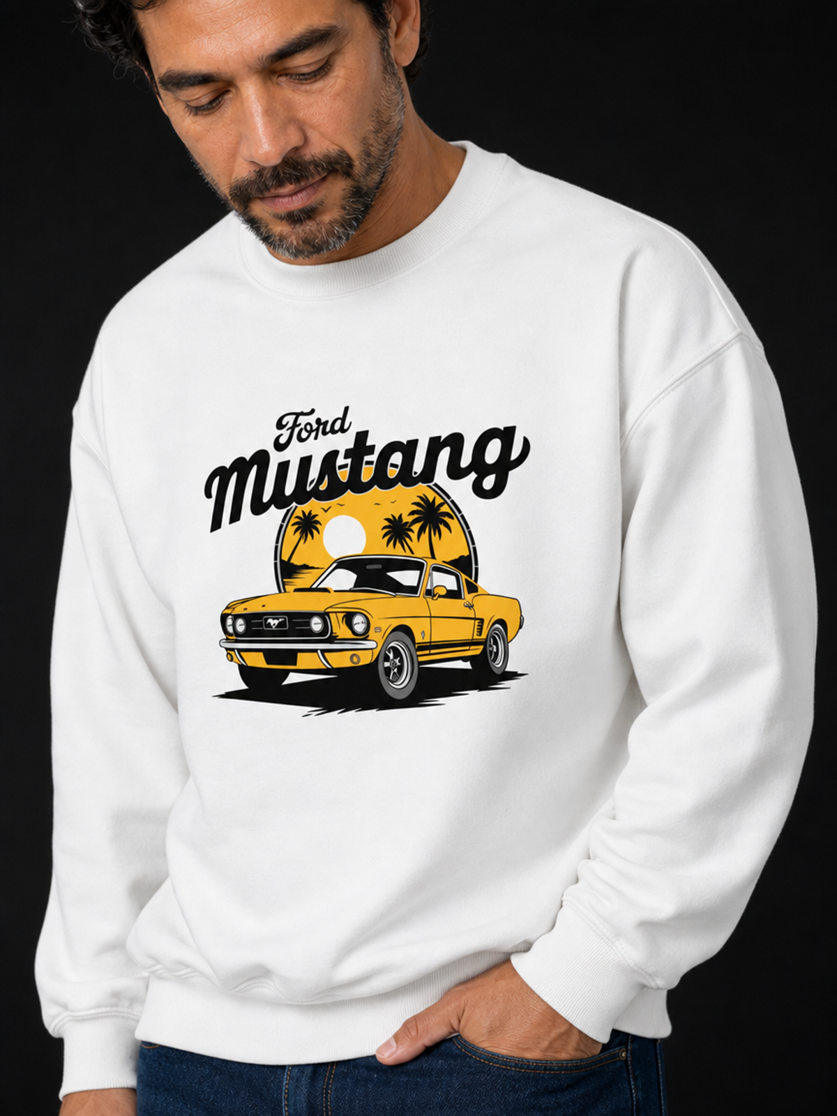 Klassisk Mustang-Herre Collegegenser