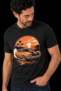 Orange Mustang-Herre T-skjorte (XL Print)