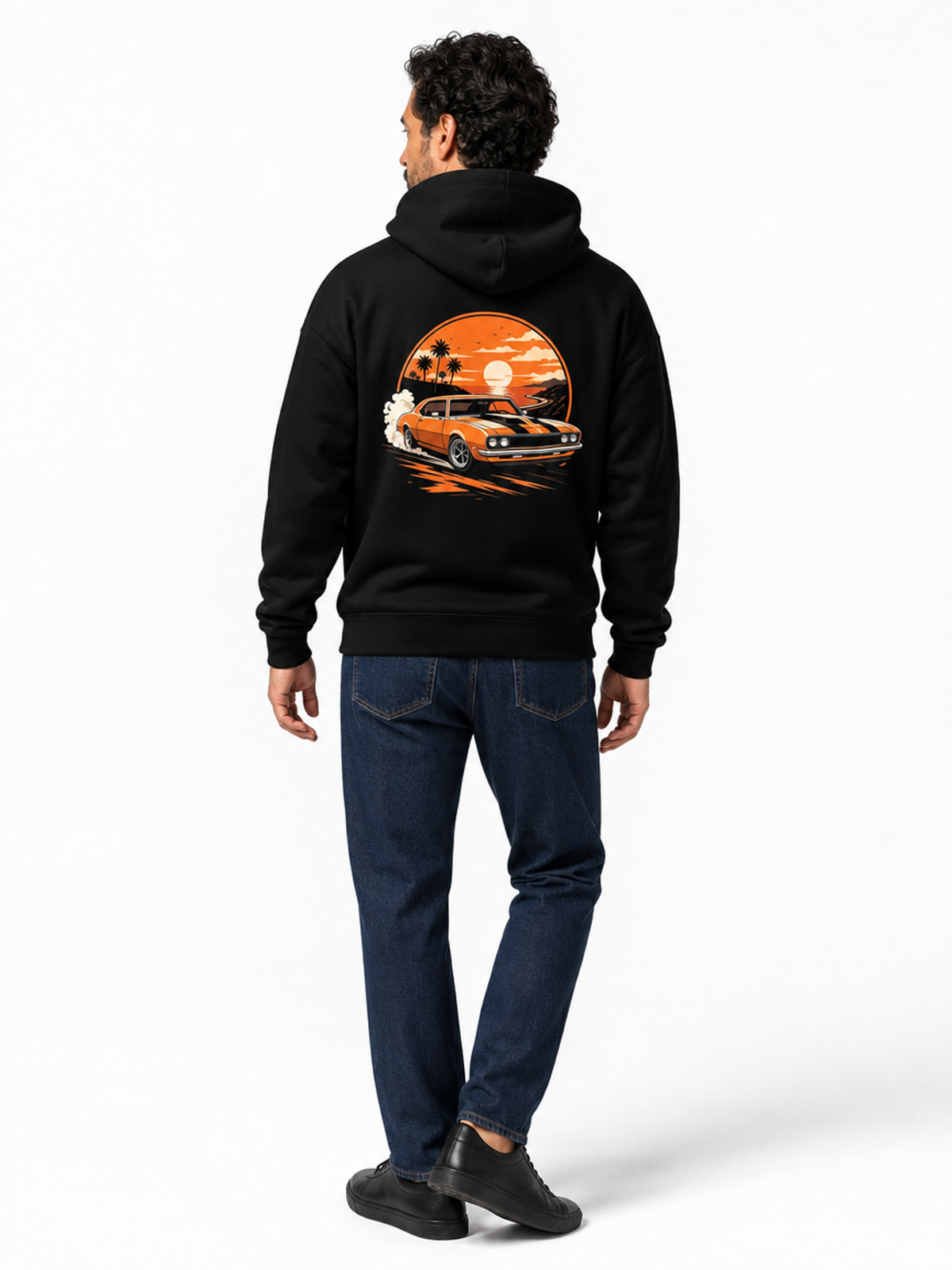 Orange Mustang-Herre Hettegenser