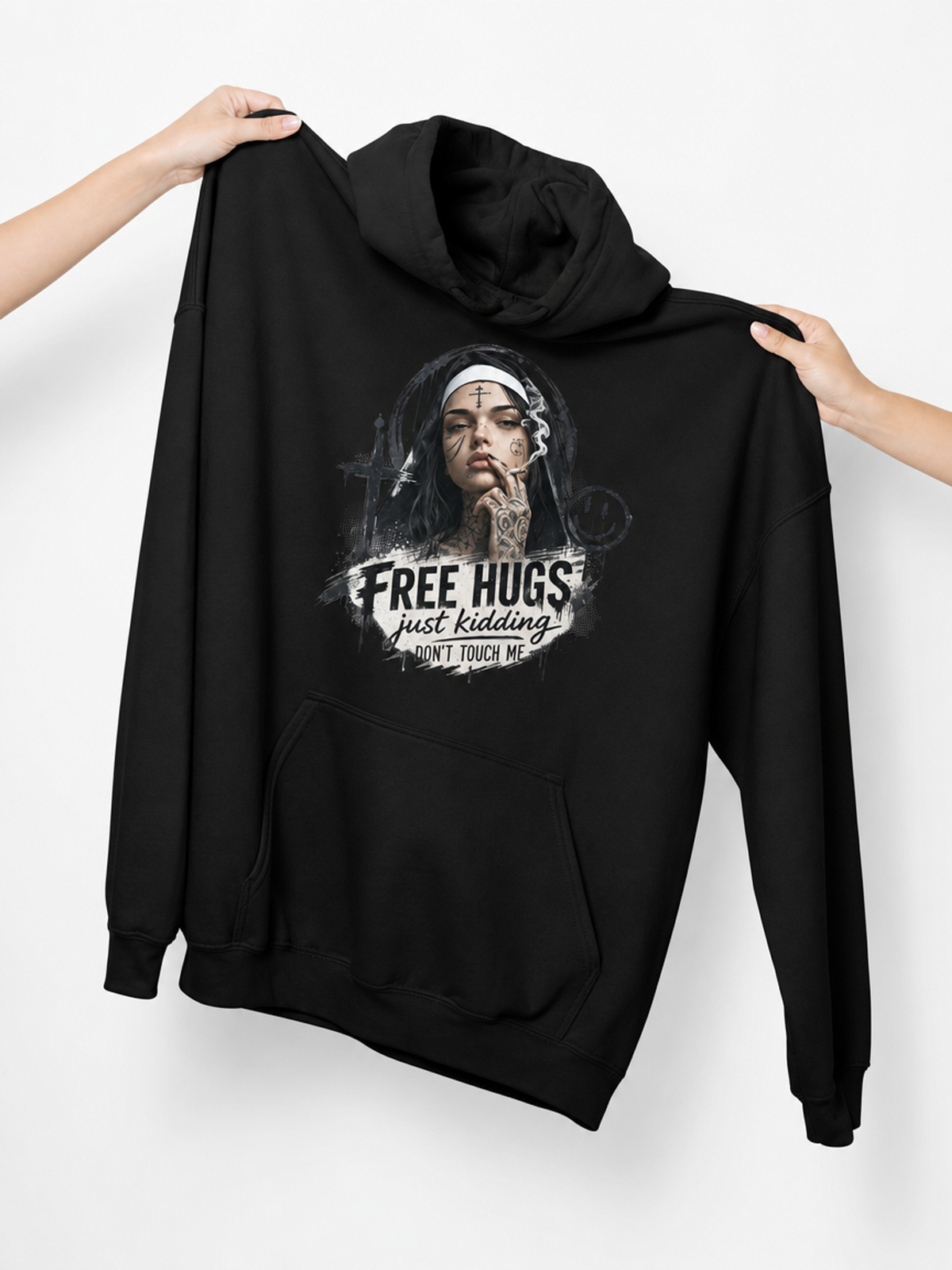 Nonne Free Hugs-Dame Hettegenser