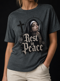 Nonne Rest In Peace-Dame Kortermet T-Skjorte (XL Print)
