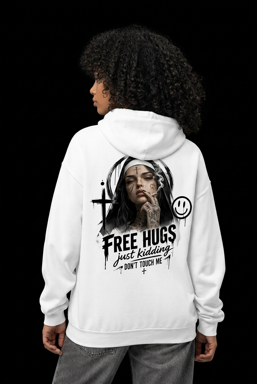Nonne Free Hugs-Dame Hettejakke (XL Print)