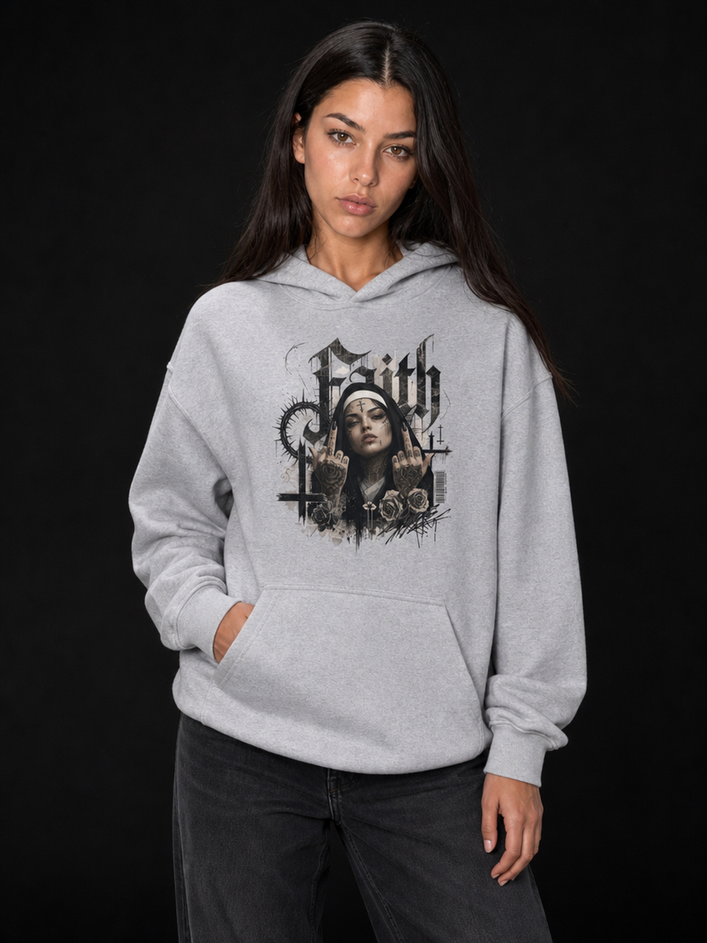 Nonne Faith-Dame Hettegenser