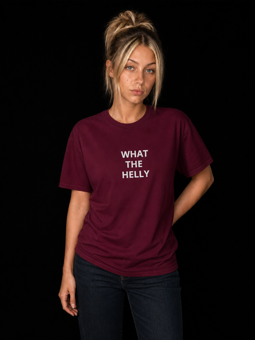 What The Helly-Dame Klassisk T-Skjorte (Brodert tekst)