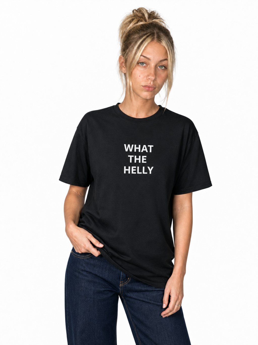 What The Helly-Dame Klassisk T-Skjorte (Brodert tekst)