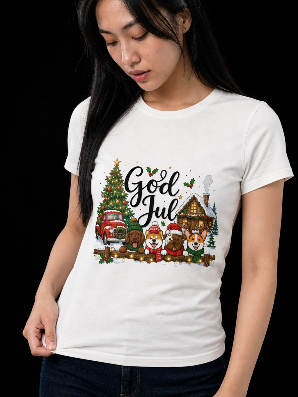God Jul Gjengen-Dame T-skjorte