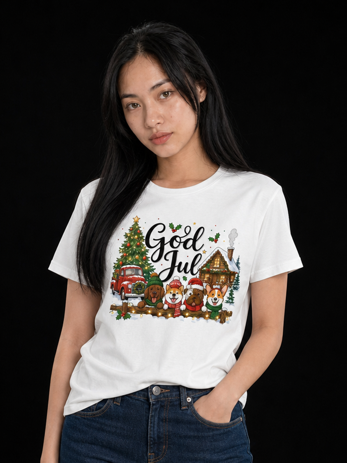 God Jul Gjengen-Dame T-skjorte
