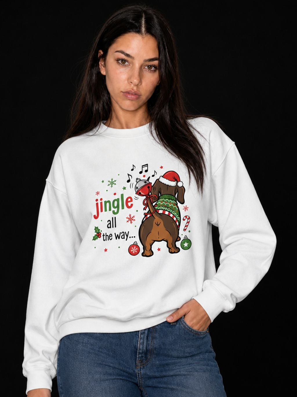 Jingle Bells-Dame Collegegenser