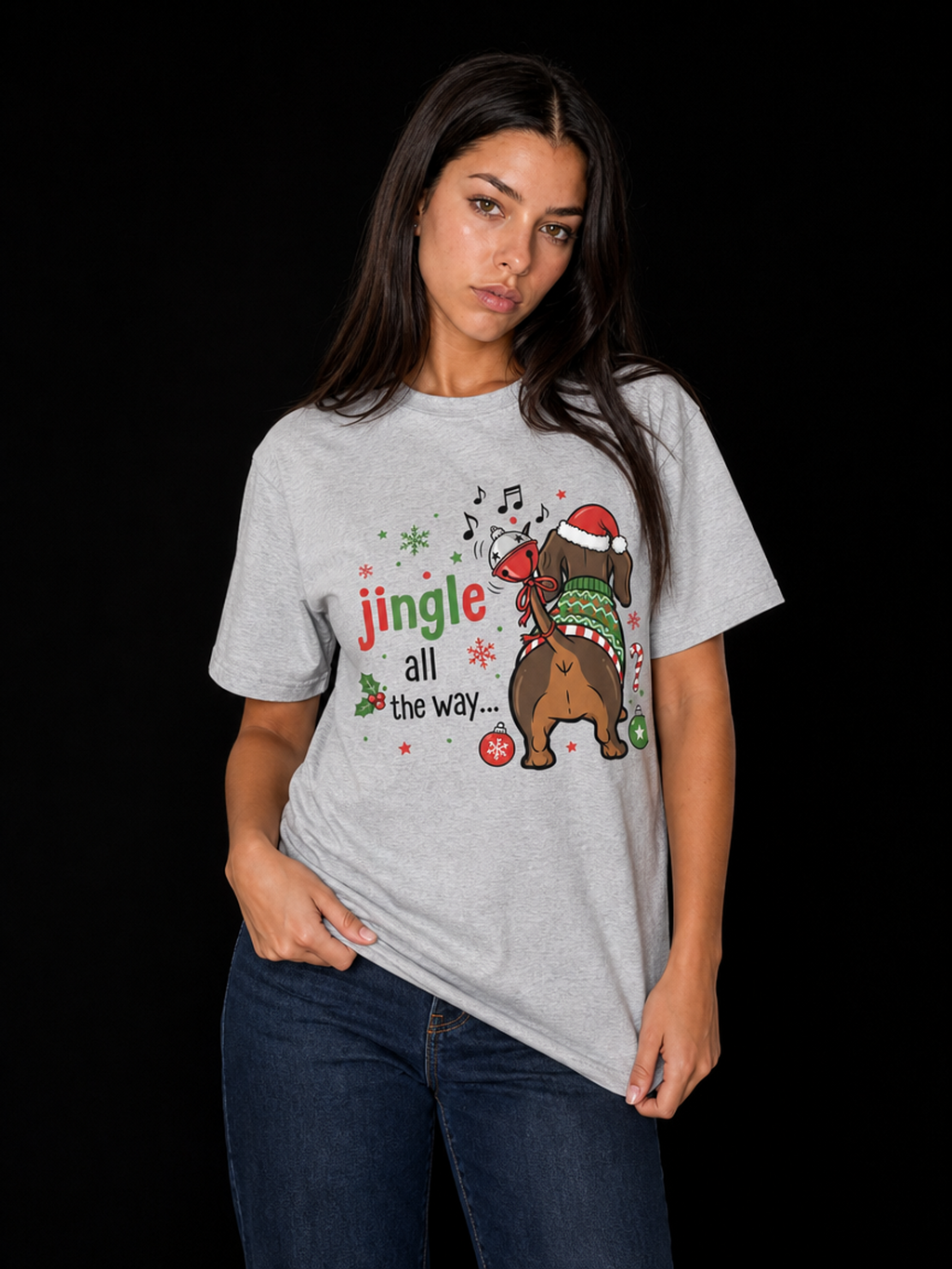 Jingle Bells-Dame T-Skjorte