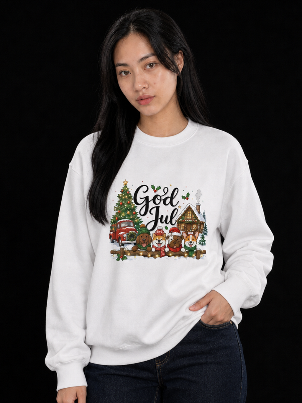 God Jul Gjengen-Dame Collegegenser