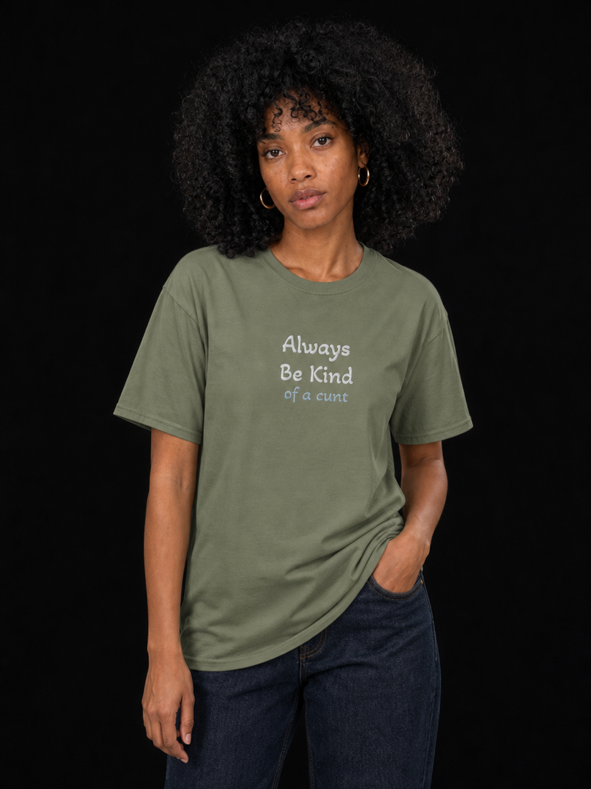 Always Be Kind-Dame Klassisk T-Skjorte (Brodert tekst)