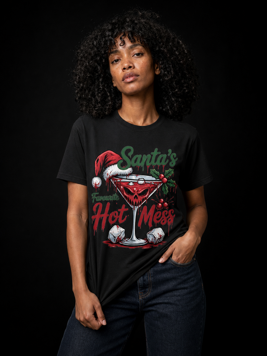 Santas Favourite-Dame T-Skjorte