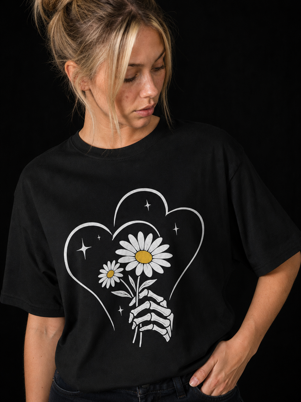 Flowers-Dame Klassisk T-Skjorte