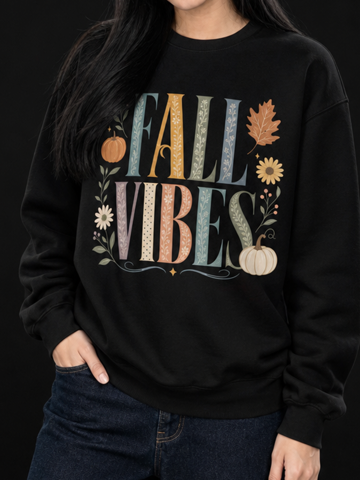 Fall Vibes-Dame Collegegenser