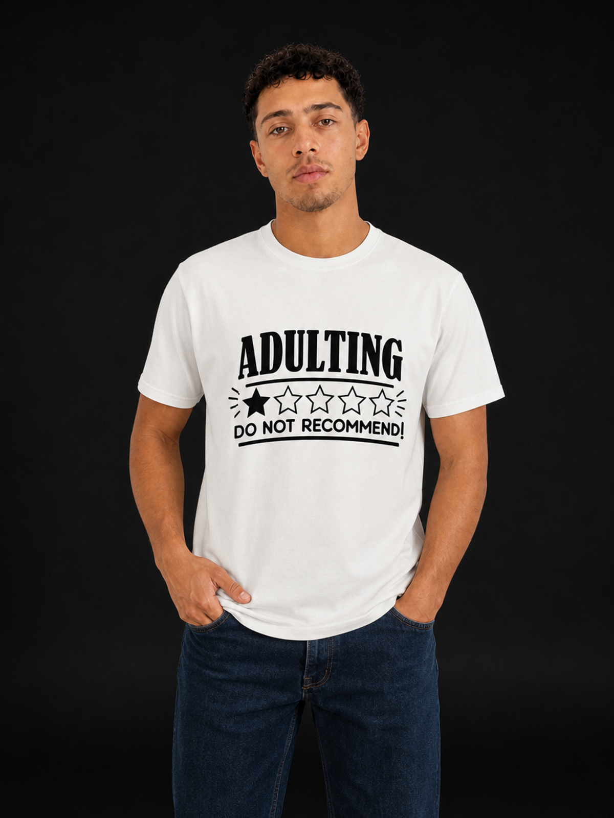 Adulting-Herre Kortermet T-Skjorte