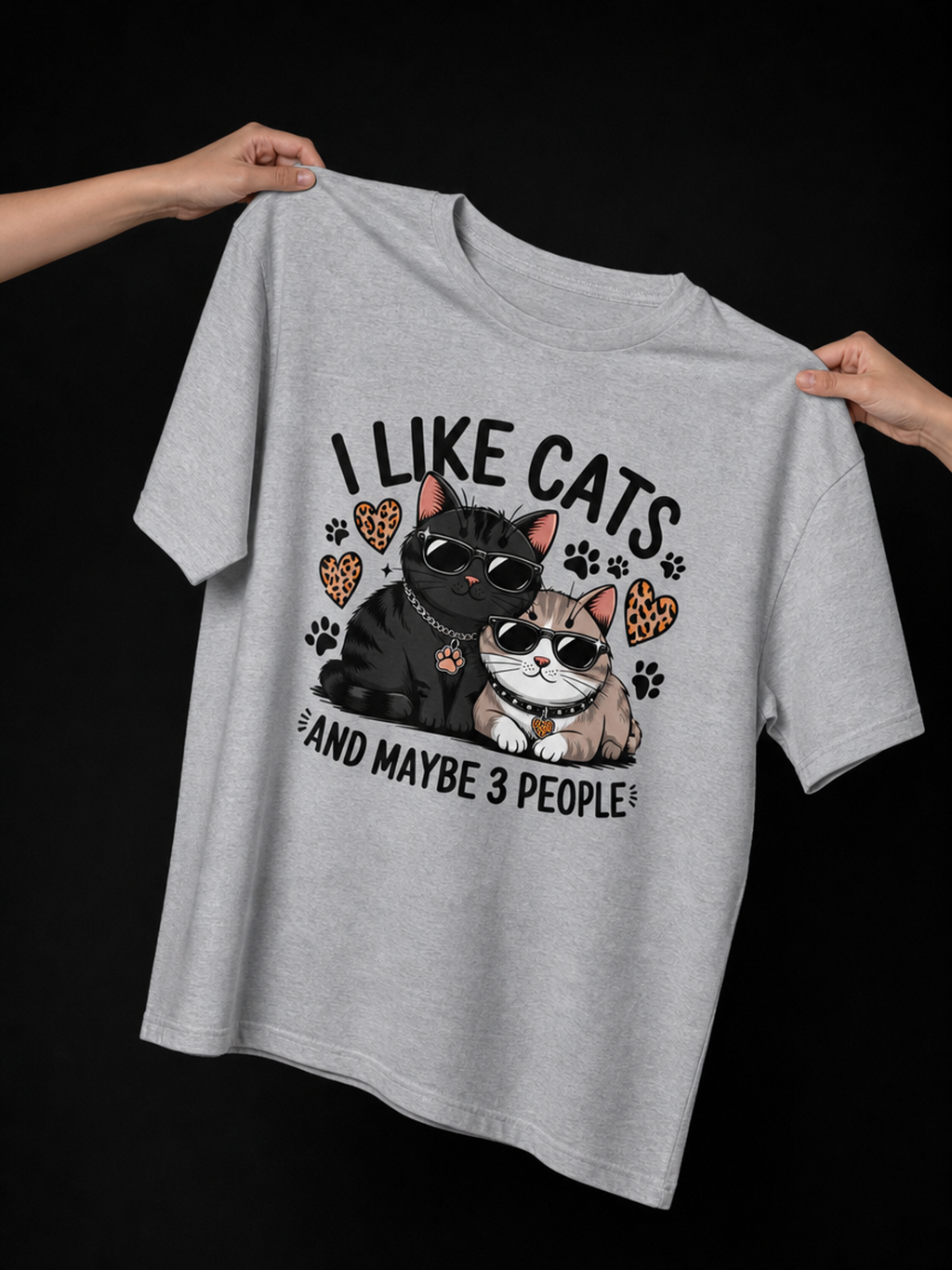 I Like Cats-Dame Kortermet T-Skjorte (XL Print)