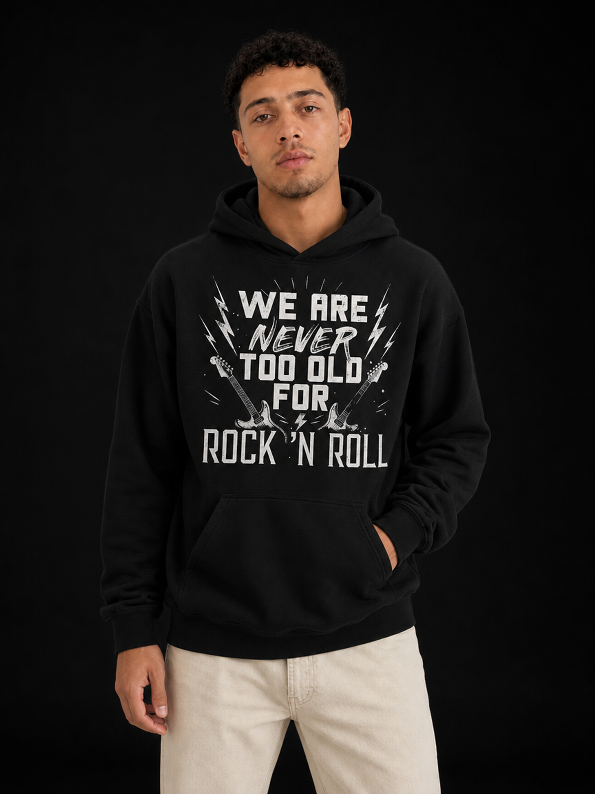 Rock N Roll-Herre Hettegenser