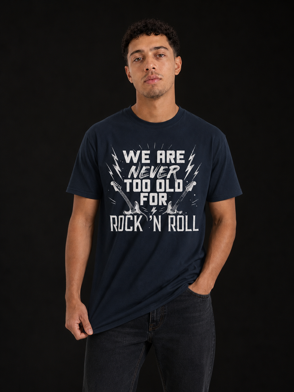 Rock N Roll-Herre Klassisk T-Skjorte