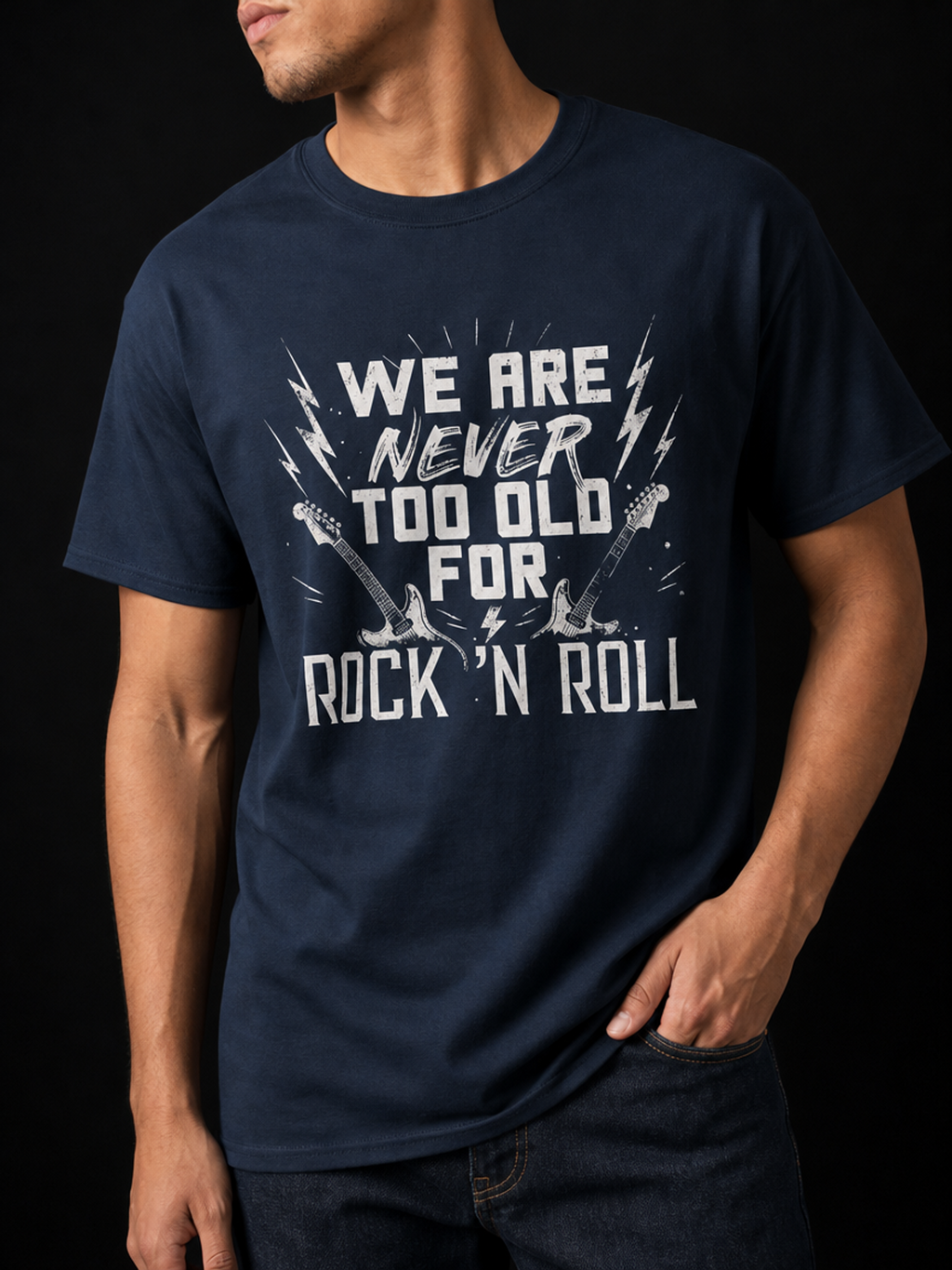 Rock N Roll-Herre Klassisk T-Skjorte