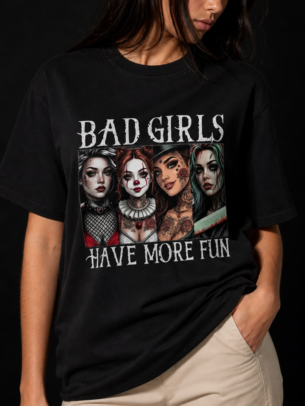 Bad Girls-Dame Klassisk T-Skjorte