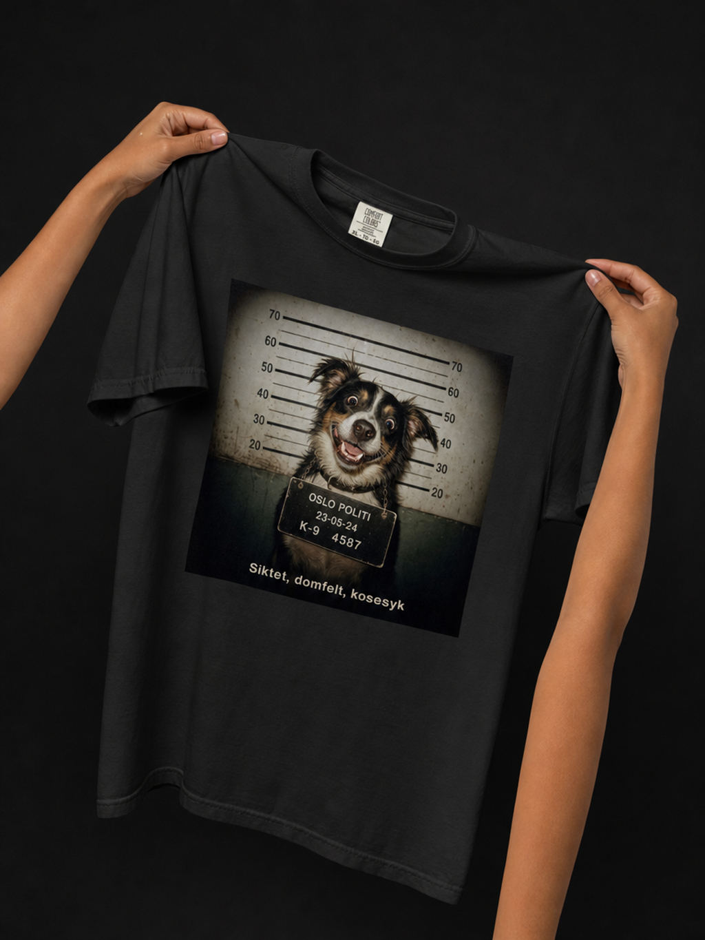 Mugshot Dog-Dame Premium T-Skjorte