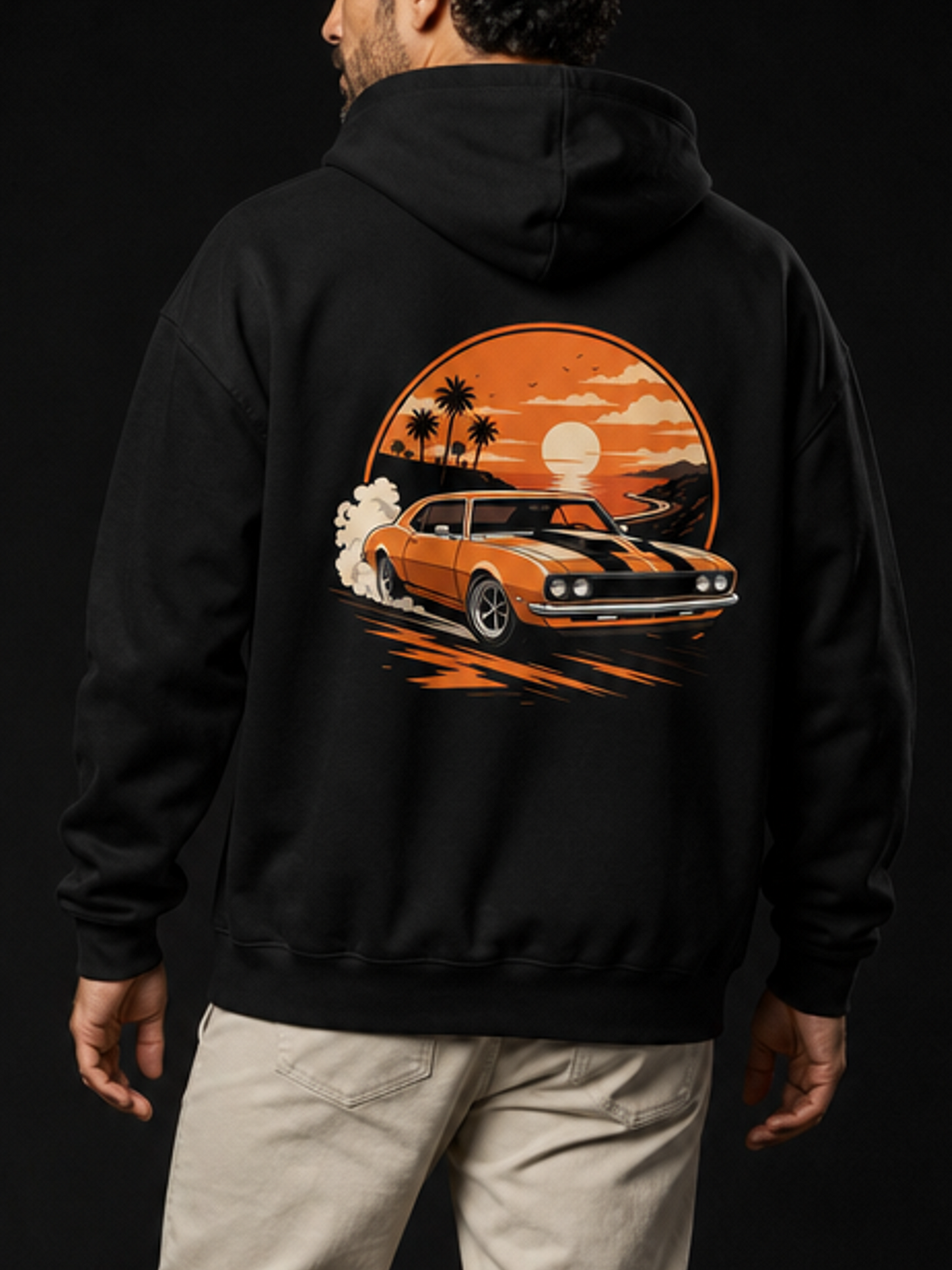 Orange Mustang-Herre Hettegenser