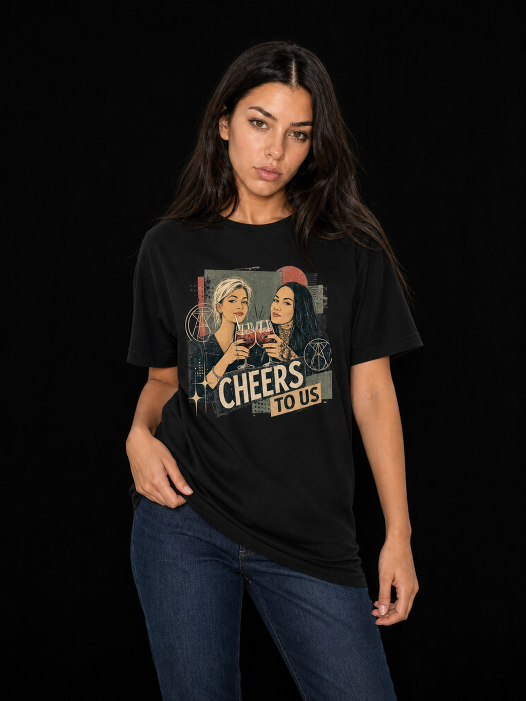 Cheers To Us-Dame T-Skjorte