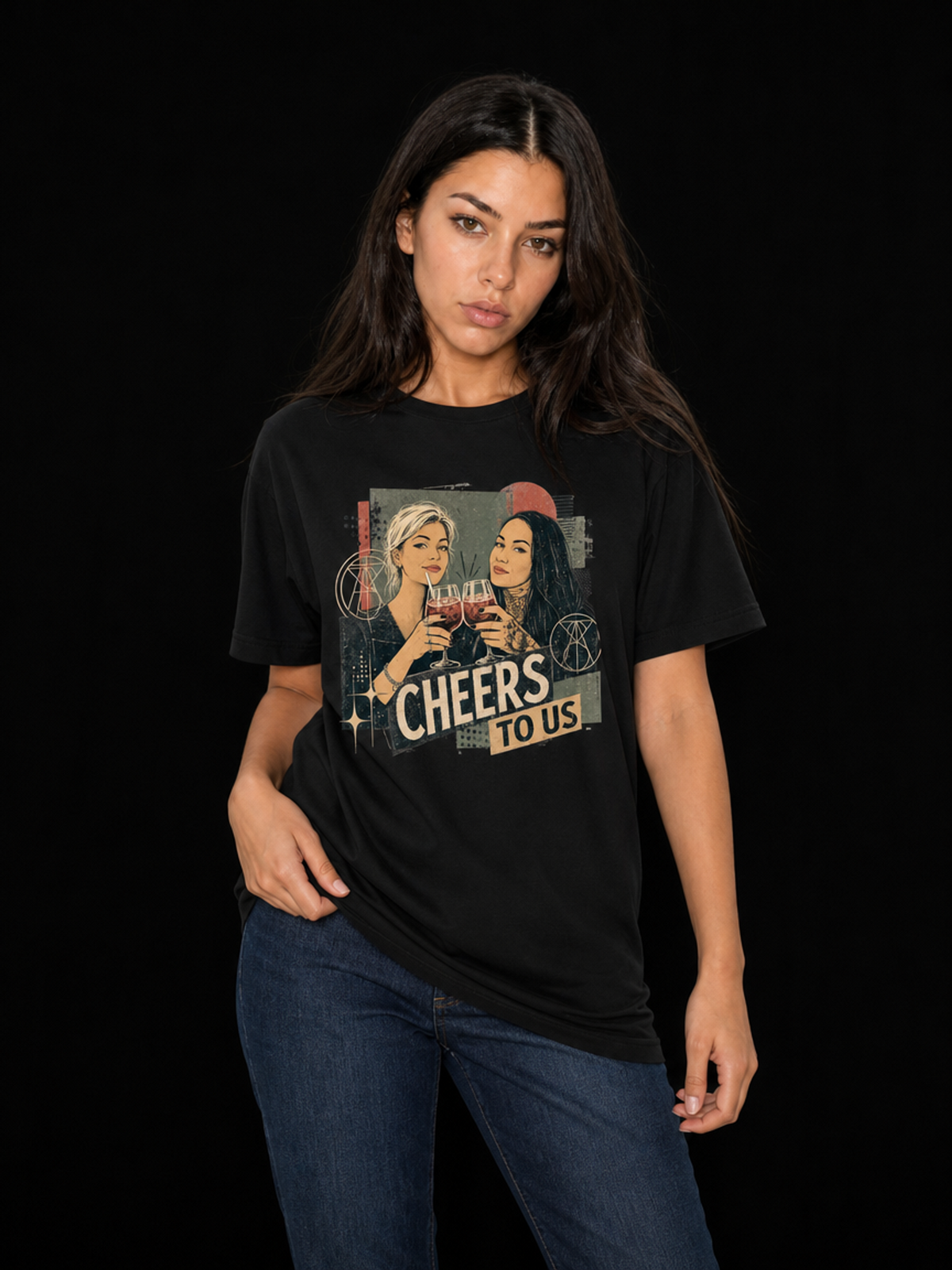 Cheers To Us-Dame T-Skjorte